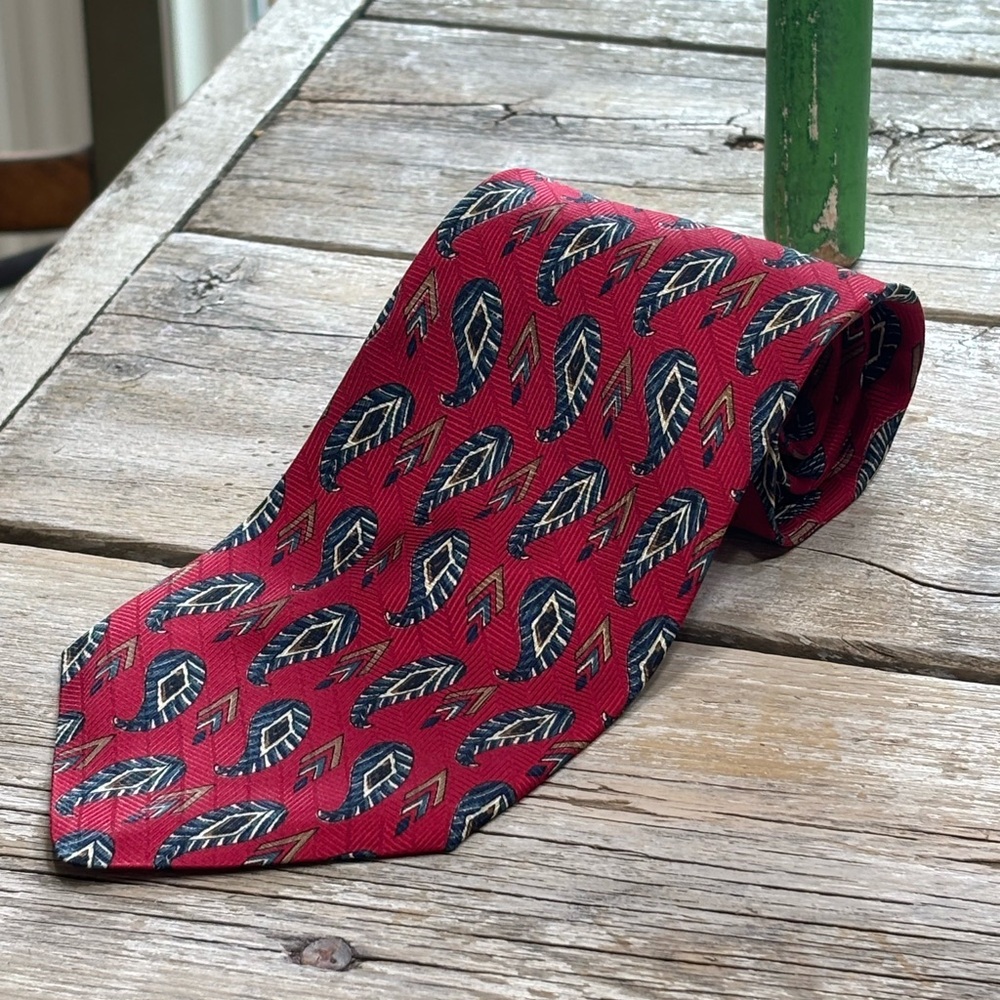Vintage Robert Talbott Red Silk Tie. Germany LTD Men's 57.5” Luxe | Paisley